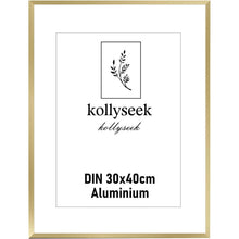 Bilderrahmen Aluminium Gold 30x40cm mit Acrylglas - Modernes
