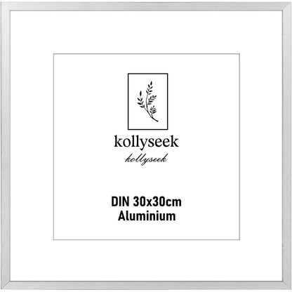 Bilderrahmen Aluminium 30x30 cm Silber Acrylglas