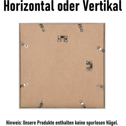 Bilderrahmen Aluminium 30x30 cm Silber Acrylglas