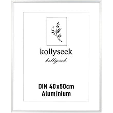 Bilderrahmen Aluminium 40x50 Silber Acrylglas Passepartout