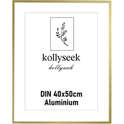 Aluminium Bilderrahmen Gold 40x50 cm mit Acrylglas Frame