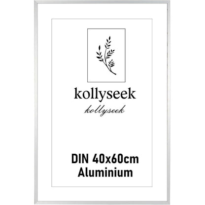 Aluminium Bilderrahmen 40x60cm silber modern mit Acrylglas