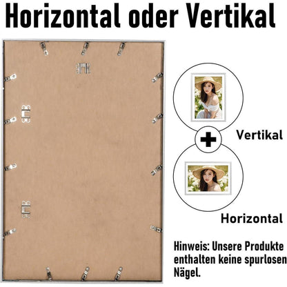 Aluminium Bilderrahmen 40x60cm silber modern mit Acrylglas