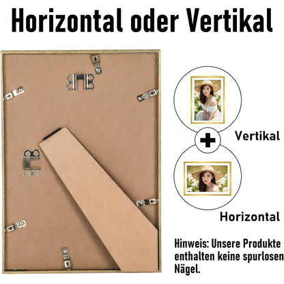 Aluminium Bilderrahmen DIN A4 gold Acrylglas modern