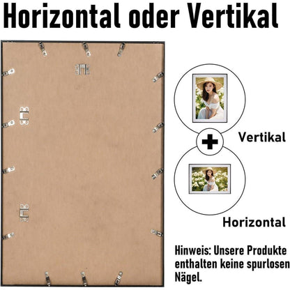 Kollyseek Bilderrahmen Aluminium 40x60cm Schwarz Acrylglas