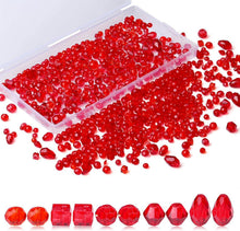 Rote Glasperlen Set 4/6/8 mm, 800 Stück für DIY Schmuck