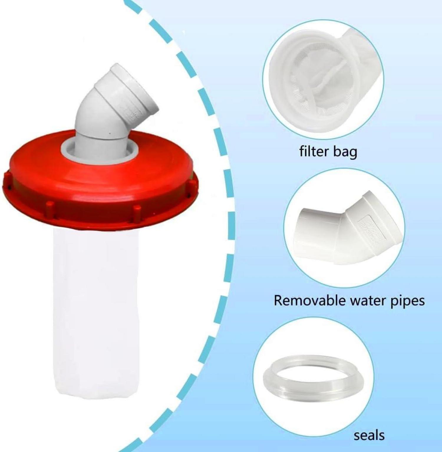 IBC Deckel Filter 45° Nylon Wasserfilter Regenwasser Tank 245mm