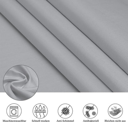 Wasserabweisender Duschvorhang 100x200 Grau Textil
