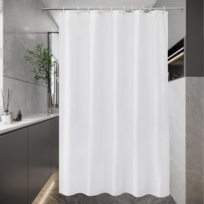 Weißer Duschvorhang 150x180cm Polyester Anti-Schimmel wasserdicht with