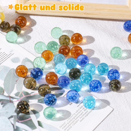 Glasmurmeln 40 Stück Bunt 1,4 cm Glow-in-The-Dark Marmor-Spiele & DIY