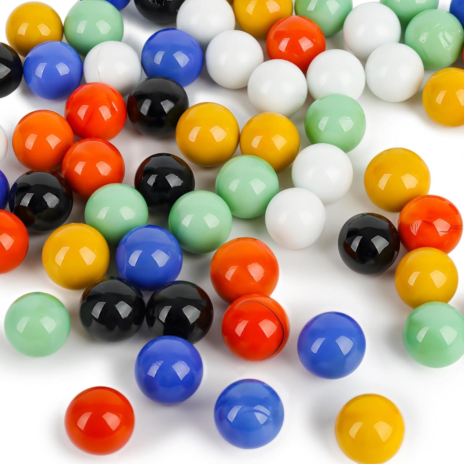 90er Set Bunte Glasmurmeln 1,6cm für Spiele & Dekoration