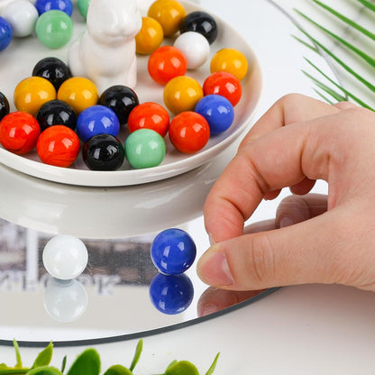 90 Stück Glasmurmeln 1,6cm Bunt Spielzeug für Checkers Marmorlauf