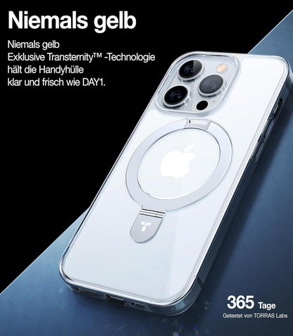 TORRAS Ostand iPhone 12 Hülle Pro MagSafe Militärschutz Transparent