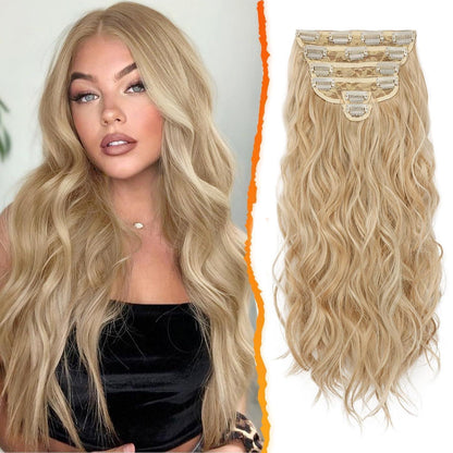 Blonde Clip in Haarverlängerung 50CM Beach-Wave 6-teilig