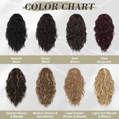 Wellige Pferdeschwanz Haarverlängerung Clip Damen 30CM Braun Blond