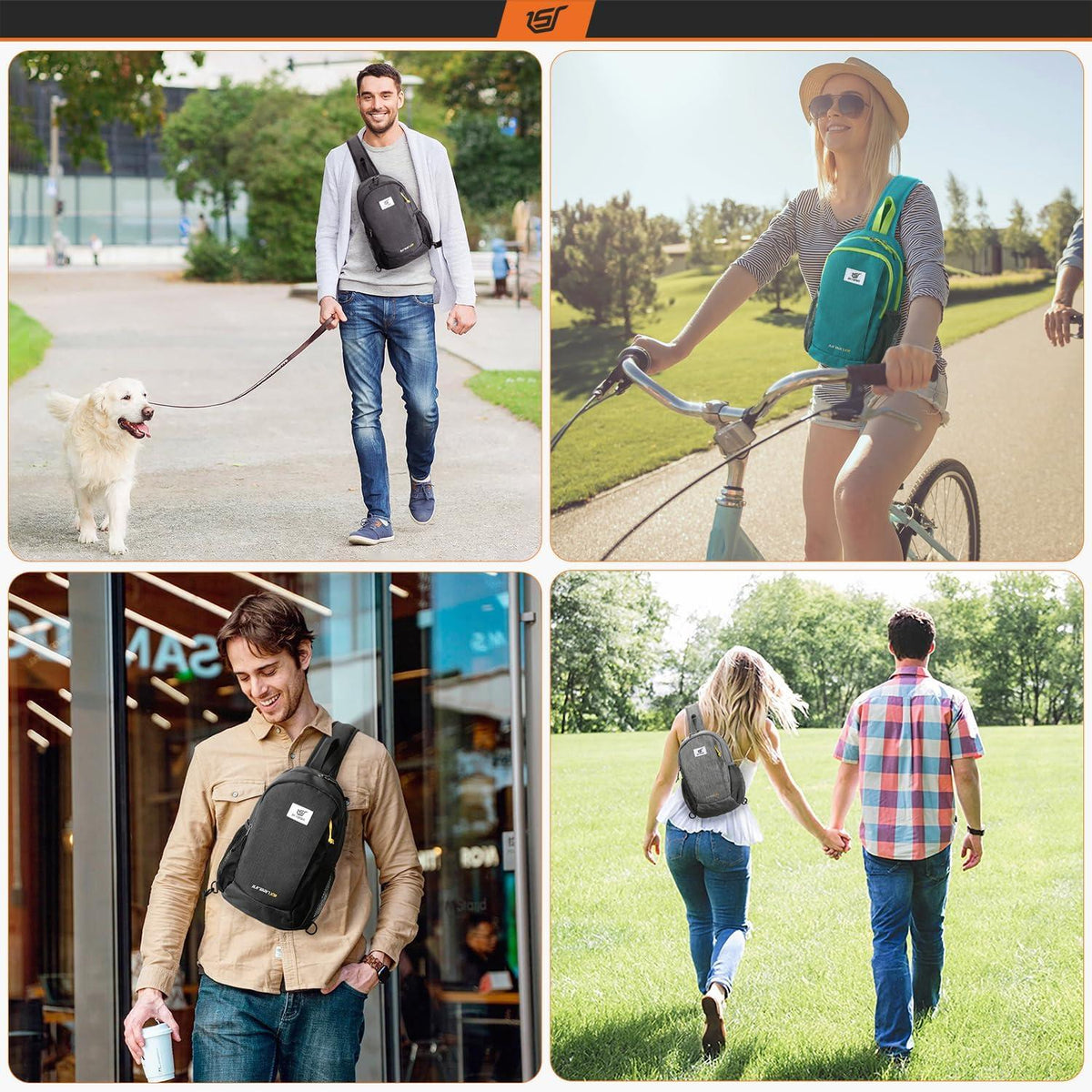 Brusttasche Sling Bag Herren Klein Schulter Tasche Crossbody für