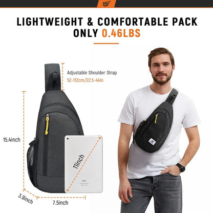Brusttasche Herren 9L Sling Bag Crossbody Tasche Anti-Diebstahl