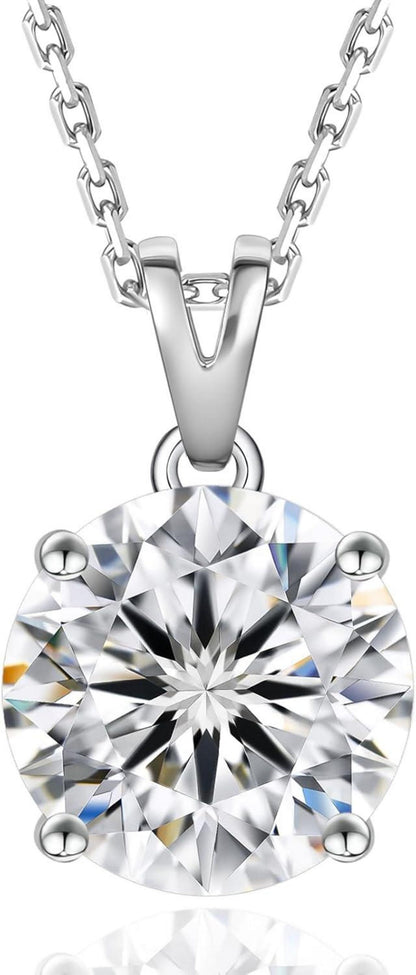 Moissanite Diamant Halskette Silber 925 Anhänger VVS1 Reinheit D 1