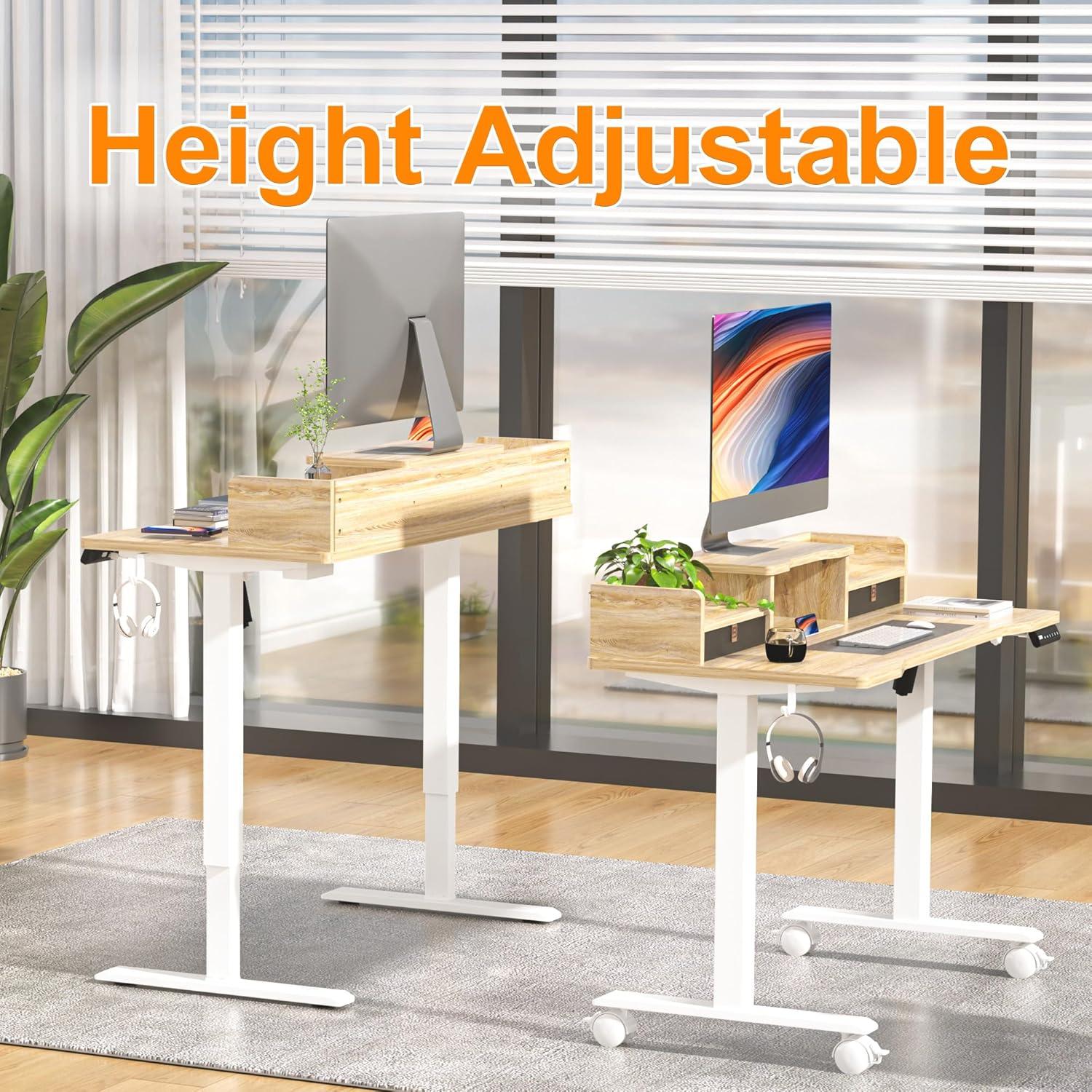Elektrischer Schreibtisch Höhenverstellbar 120x60cm Stehpult 2