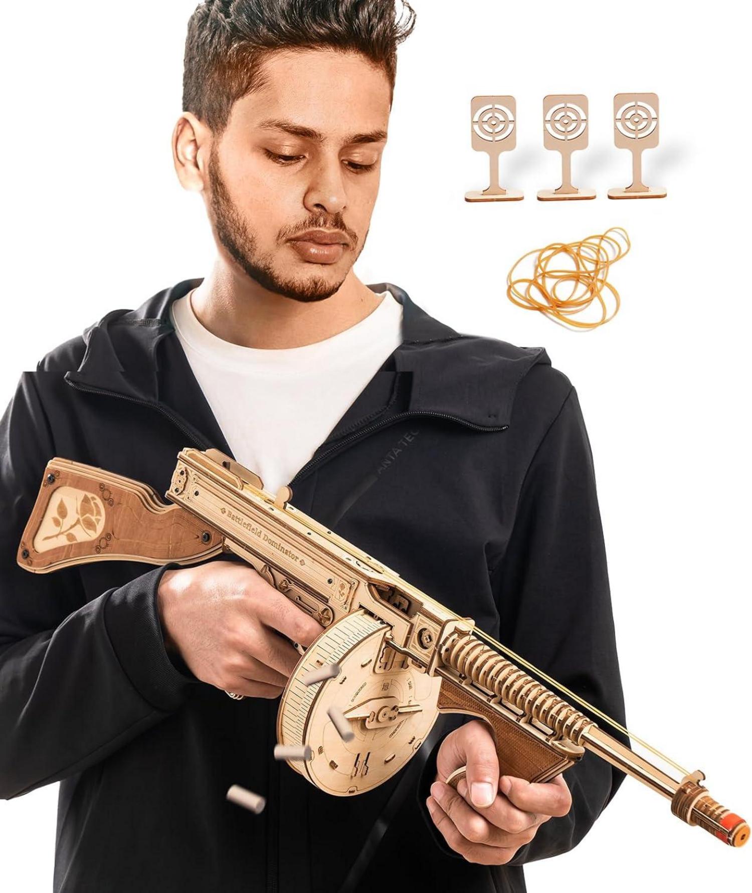 ROKR 3D Puzzle Holz Thompson Submachine Bausatz für
