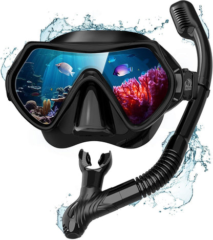 Findway Taucherbrille Erwachsene mit HD-Glas Anti-Leck Schnorchelmaske