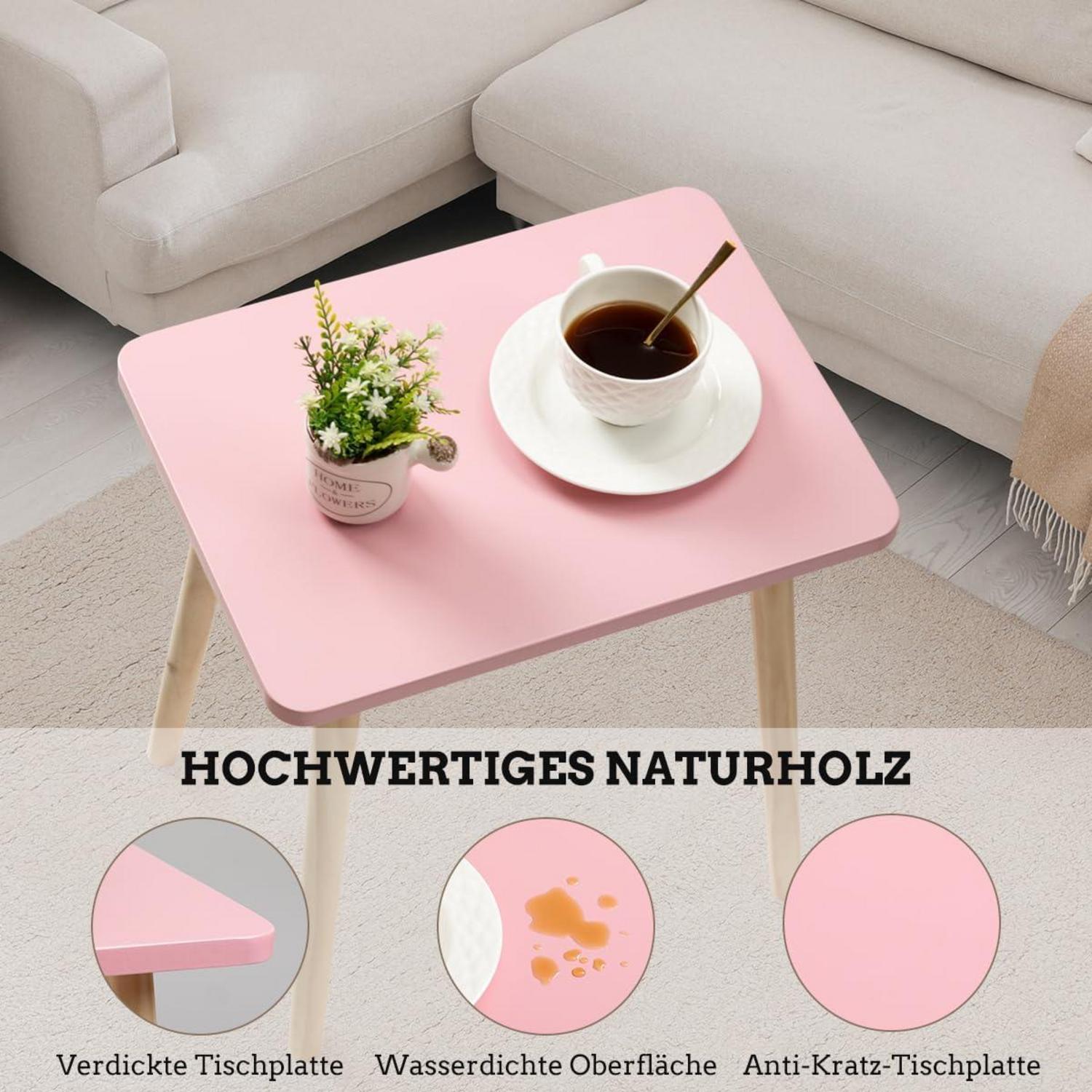 FORAOFUR Beistelltisch klein Akzenttisch Wohnzimmer Schlafzimmer Balkon Büro modern Nachttisch wasserfest