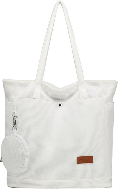 Cord Shopper Handtasche Damen mit Münzbörsen