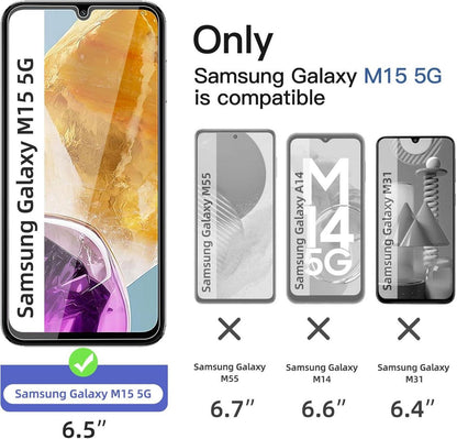 Panzer Schutz Glas Samsung Galaxy M15 5G, 9H