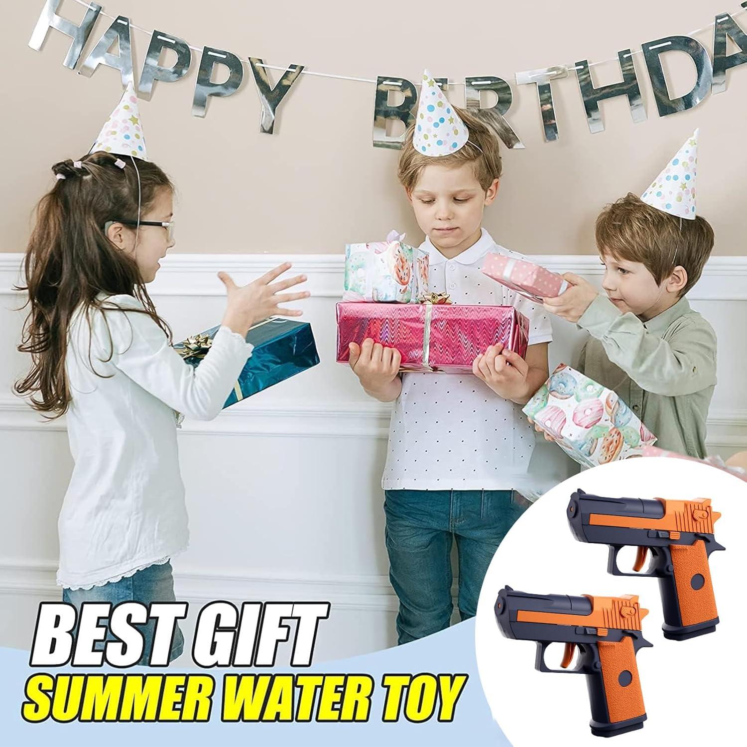 2er Set Mini Wasserpistolen für Kinder, große Reichweite, Orange A