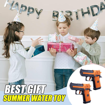 2er Set Mini Wasserpistolen für Kinder, große Reichweite, Orange A