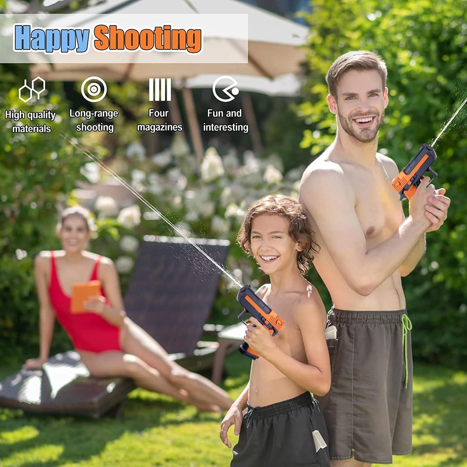 2er Set Mini Wasserpistolen für Kinder Orange A Sommer Spielzeug Sea
