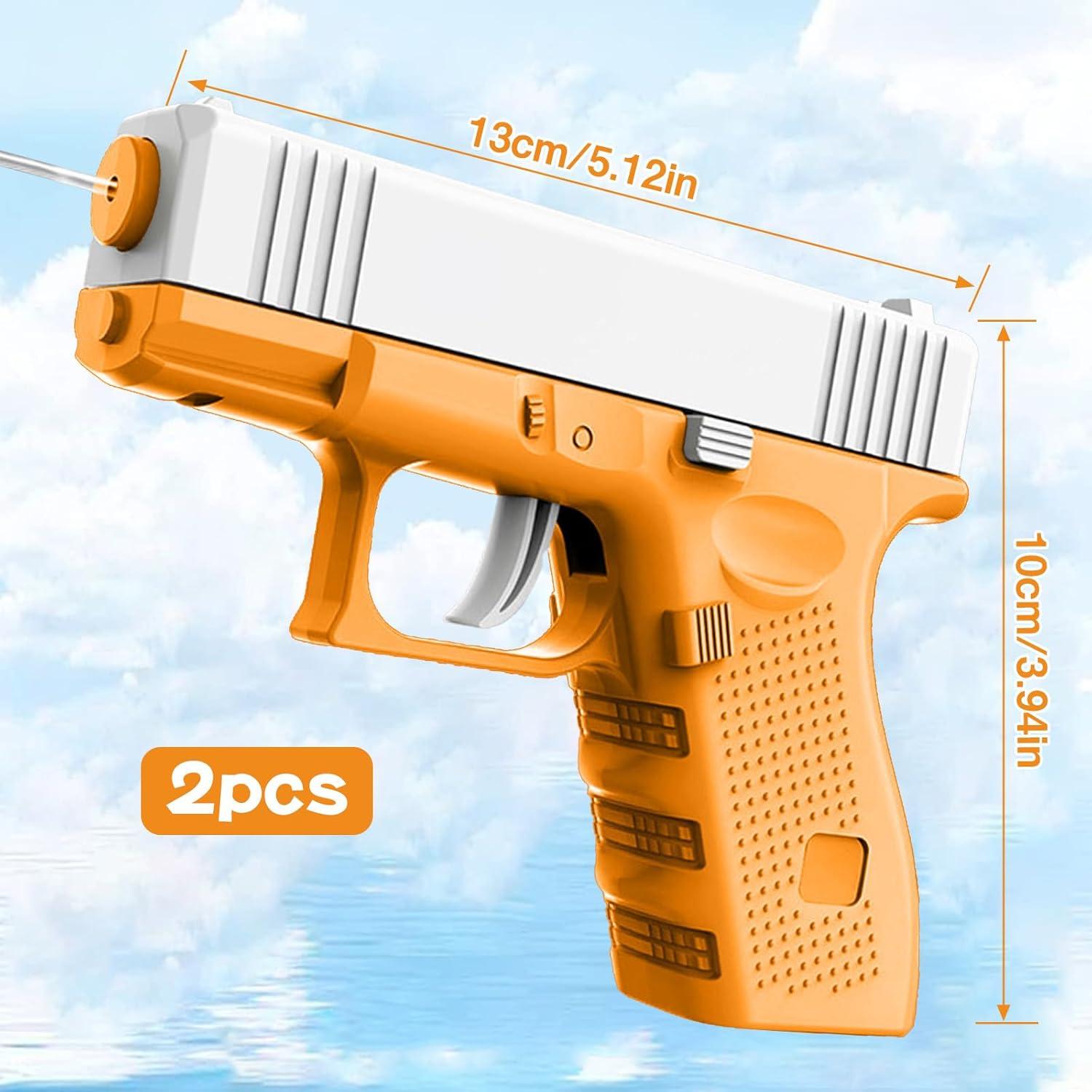 2er Set Mini Wasserpistolen für Kinder Orange ???????? 10-12m