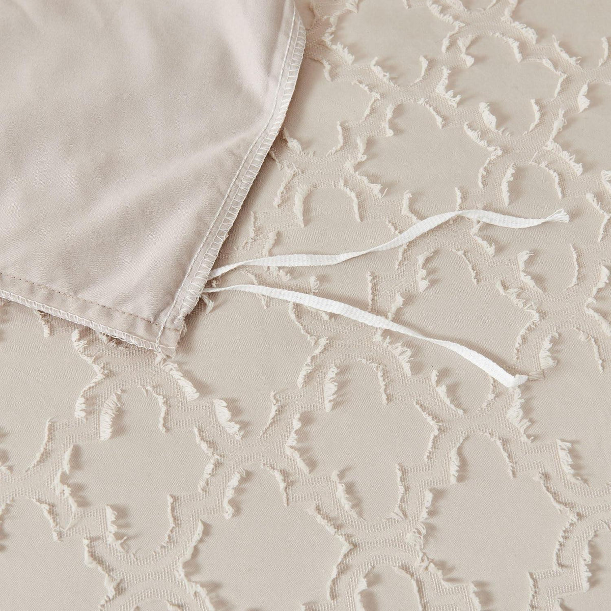 Getuftete Boho Bettwäsche 200x220 Beige – 3-teilig
