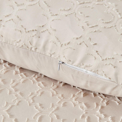 Getuftete Boho Bettwäsche 200x220 Beige – 3-teilig