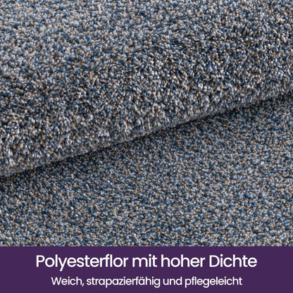 Fußmatte Innen rutschfest Grau-blau 120 x 180 cm