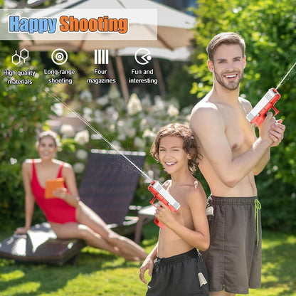 2 Mini Wasserpistolen für Kinder Set, große Reichweite, Sommer
