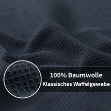 8er Set Baumwoll Geschirrtücher Waffelmuster Dunkelgrau