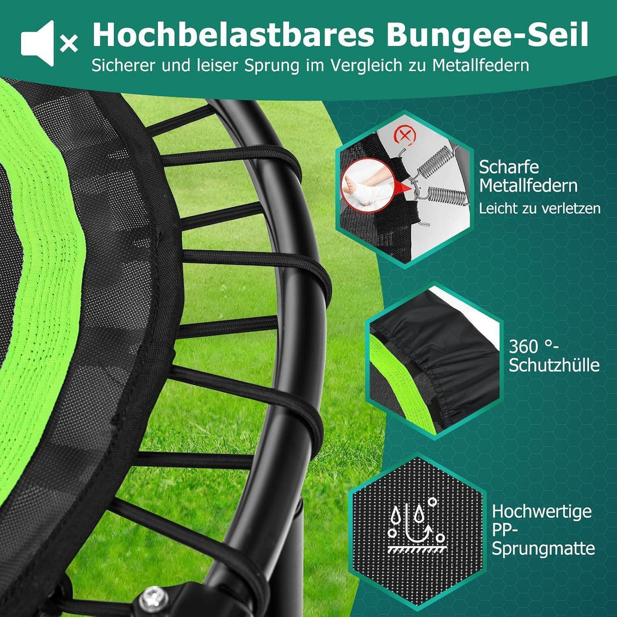 Fitness Trampolin 101cm – Faltbar & Belastbar bis 150kg