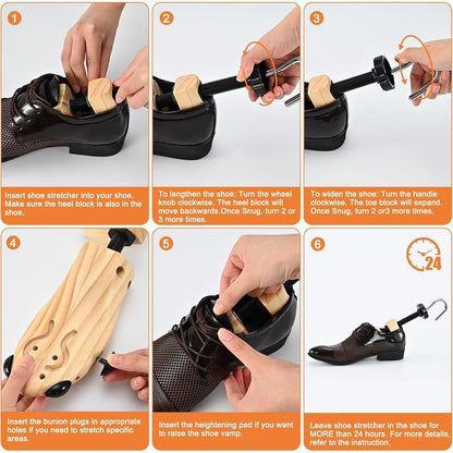 Schuhspanner Holz Herren Damen 4-Wege Schuhdehner