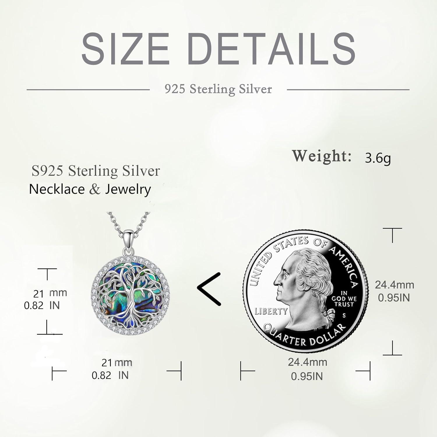 VONALA Lebensbaum Halskette 925 Silber Anhänger 18 Zoll