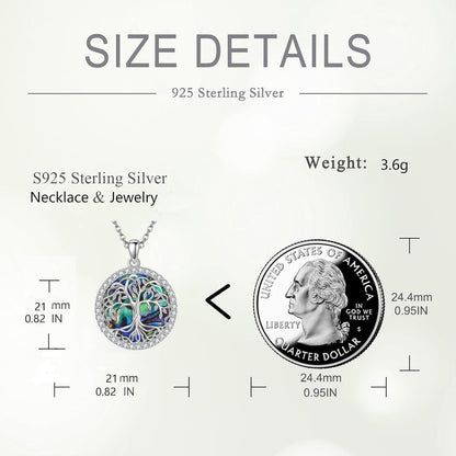 VONALA Lebensbaum Halskette 925 Silber Anhänger 18 Zoll