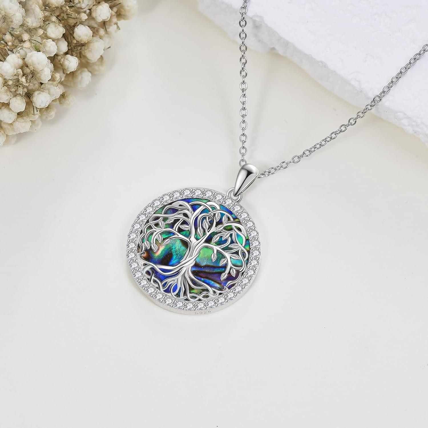 VONALA Lebensbaum Halskette 925 Silber Anhänger Damen Mädchen Geschenk