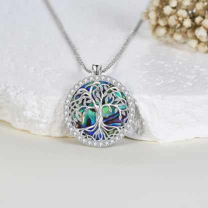 Lebensbaum Halskette 925 Sterling Silber keltischer Baum Anhänger