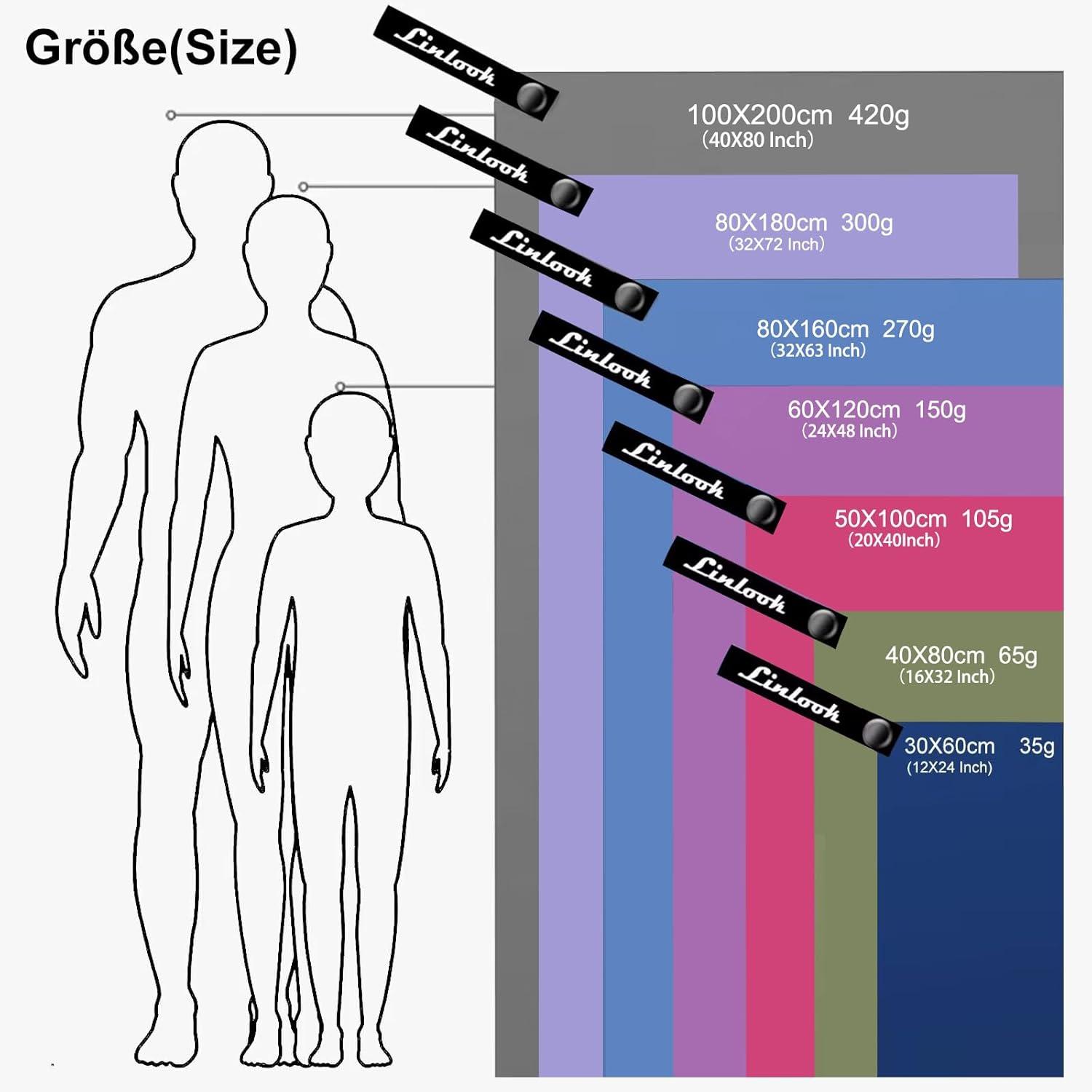 Microfaser Handtuch 100x50cm 2er Set - Schnelltrocknend & Kompakt