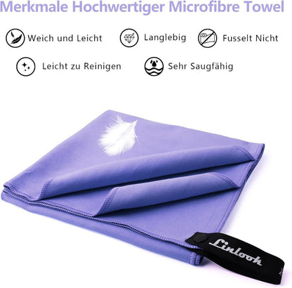 Microfaser Handtuch Set 80x40cm 2 Stück - Schnelltrocknend