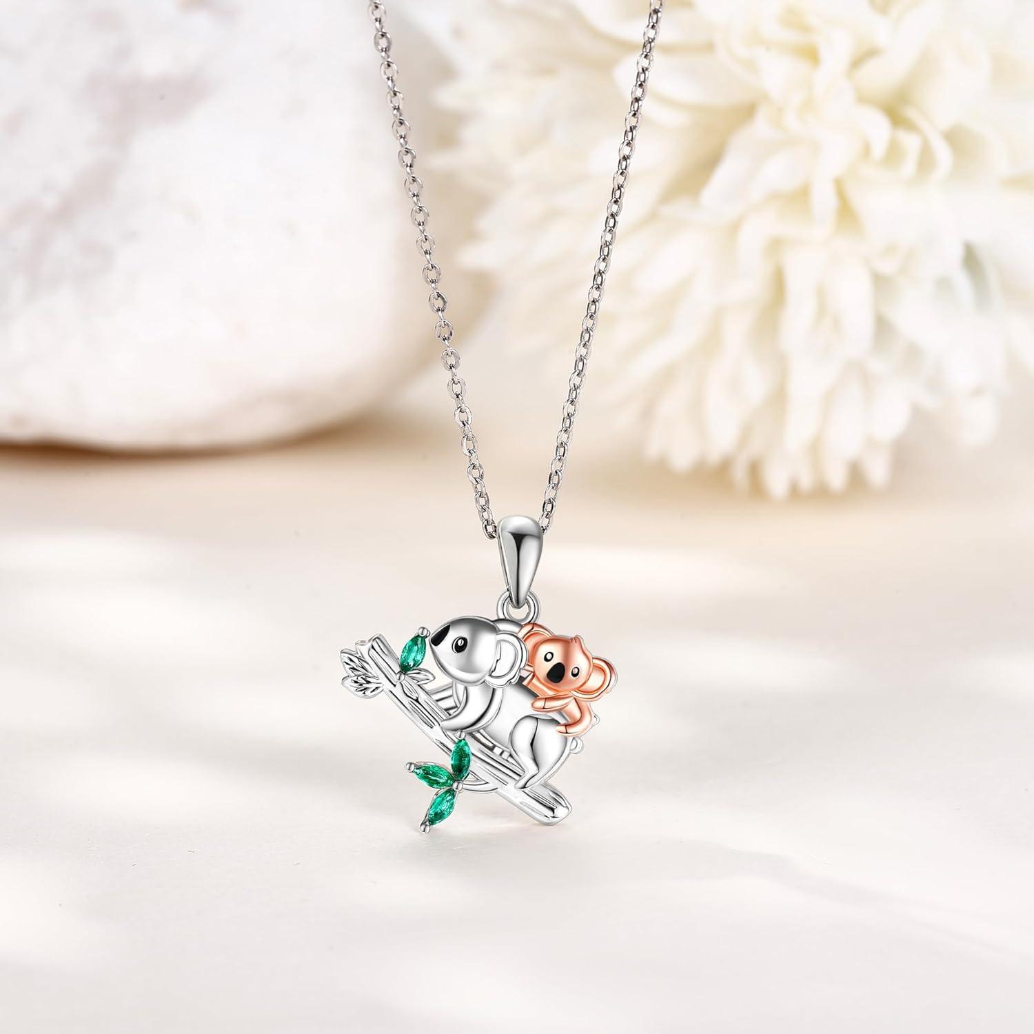 Koala Halskette 925 Sterling Silber Anhänger Geschenkbox