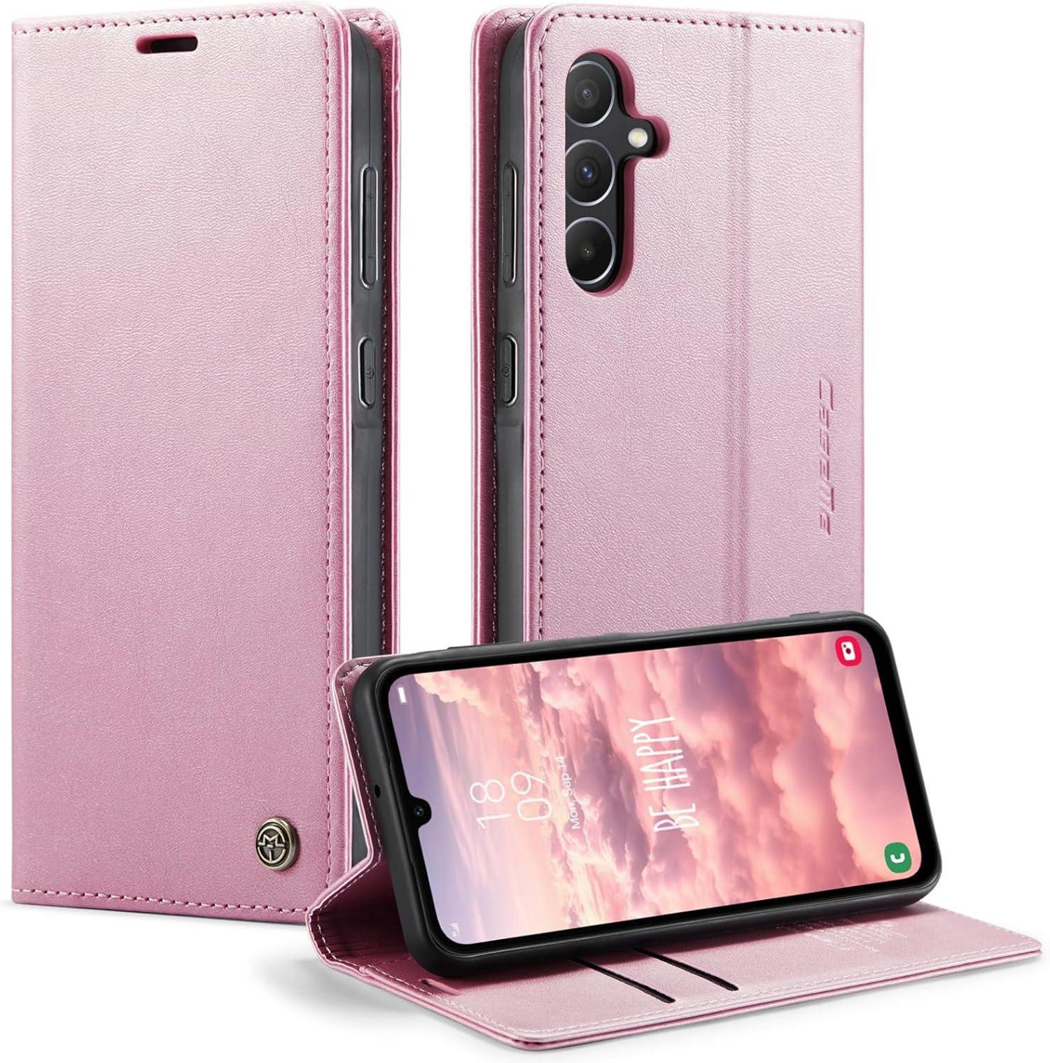 Handyhülle Samsung Galaxy A35 5G Leder Flip Case Magnet Standfunktion