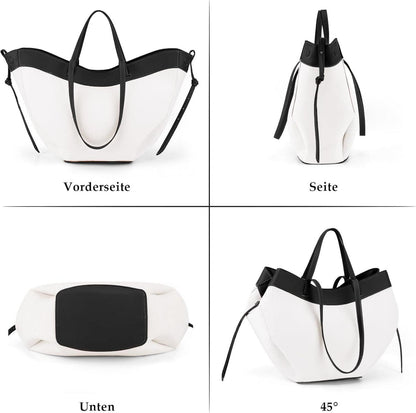 Große Tote Bag Kunstleder Damen Handtasche Elegante