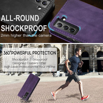 CaseMe Samsung Galaxy S22 Handyhülle 5G Leder Klappbar Flip Case Magnet