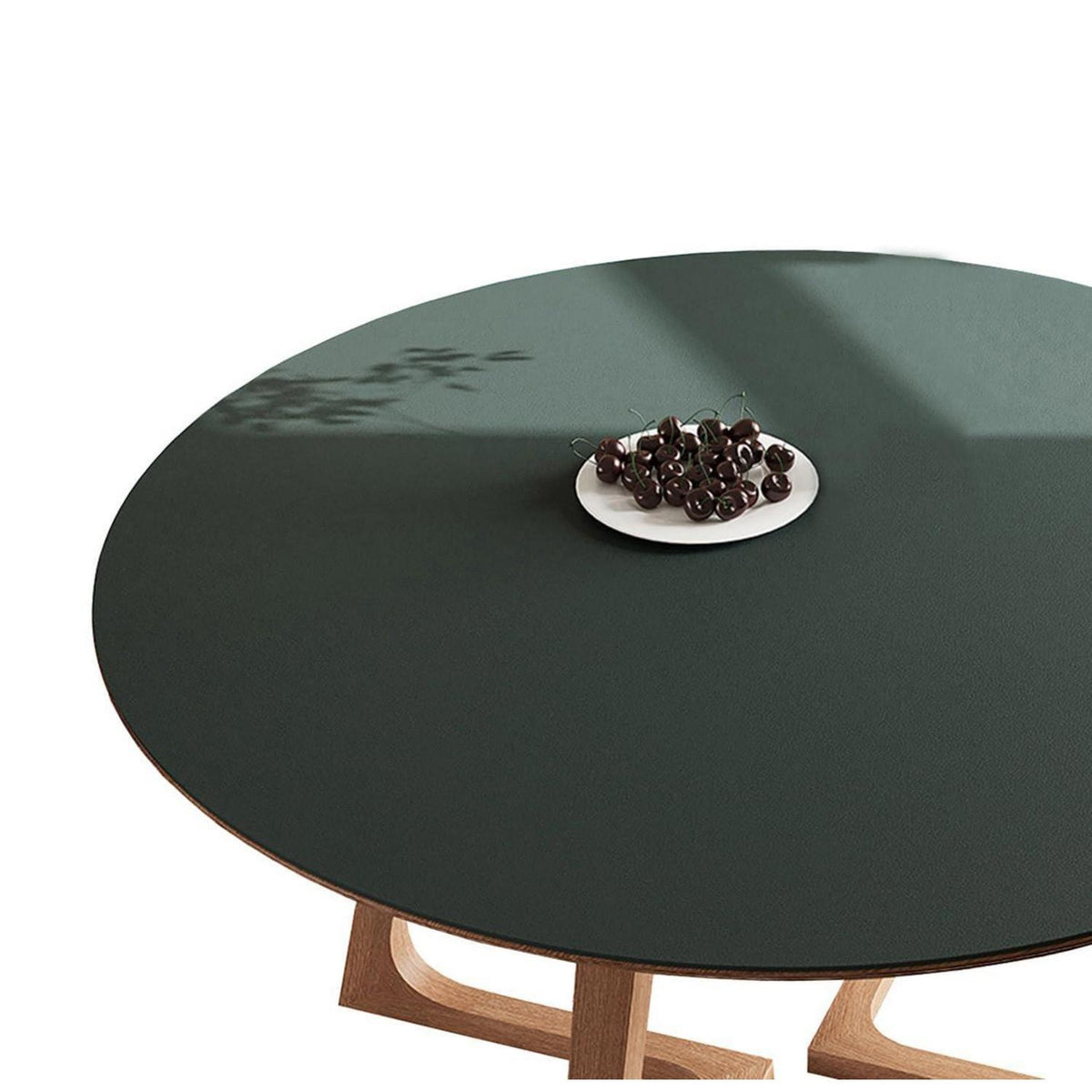 PU Tischdecke Rund 110cm Dunkelgrün – Wasserdichter Tischschutz